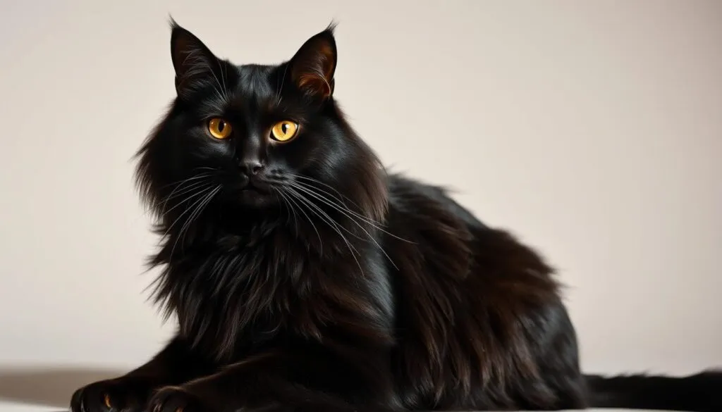 Long Haired Black Cat