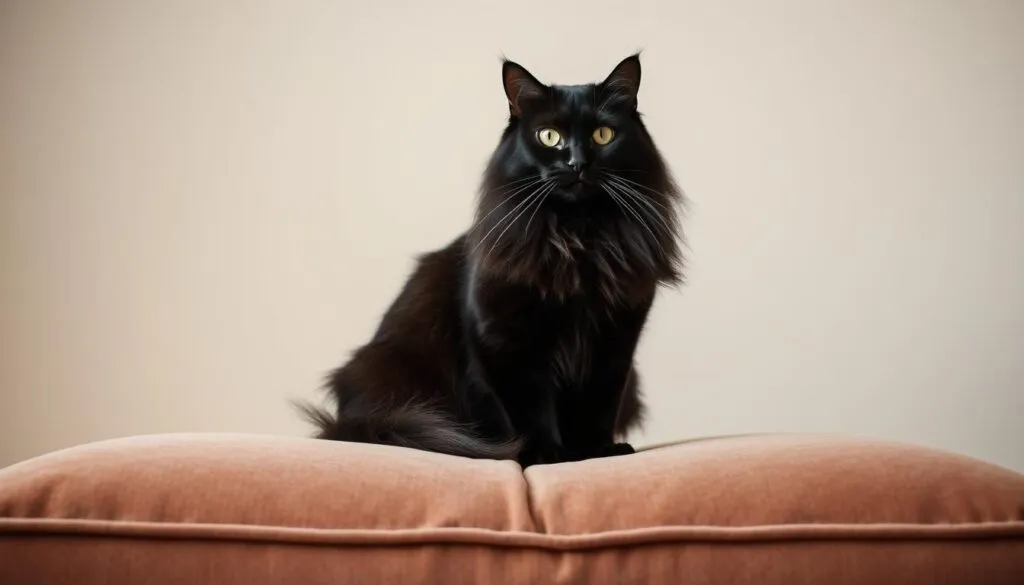 Long Haired Black Cat