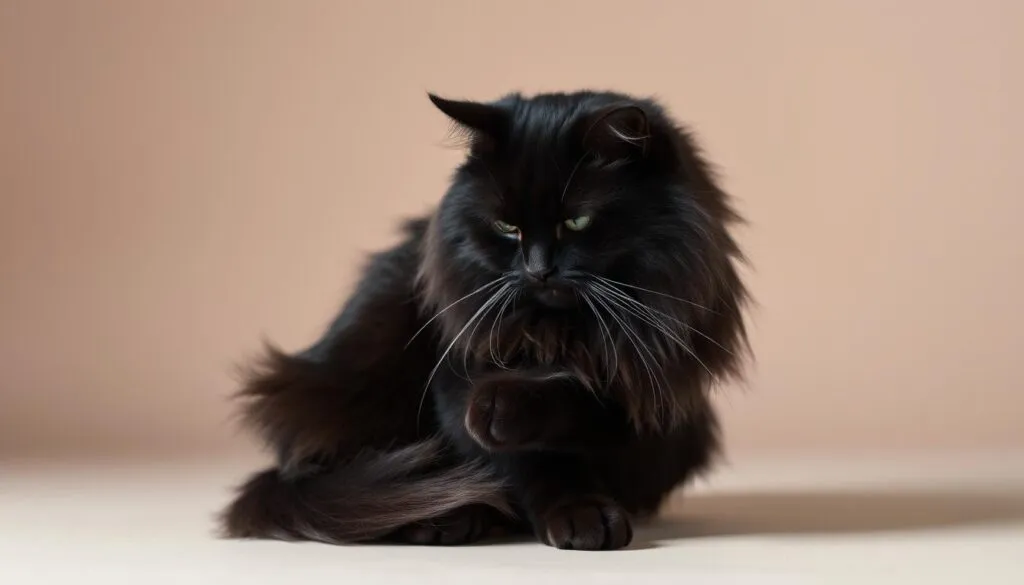 Long Haired Black Cat